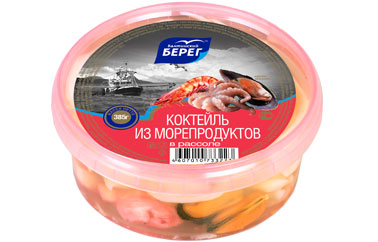 Морской коктейль из морепродуктов в рассоле 0,385 кг Балтийский Берег ООО