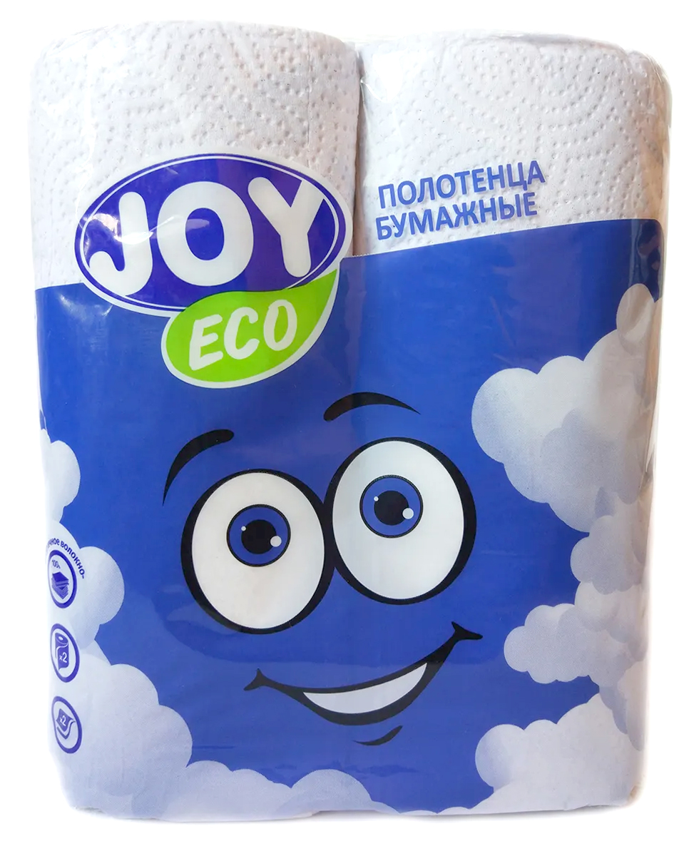 Бумажные полотенца 2 слоя 2 рулона Joy ECO 35м ООО Адищевская бумажная фабрика