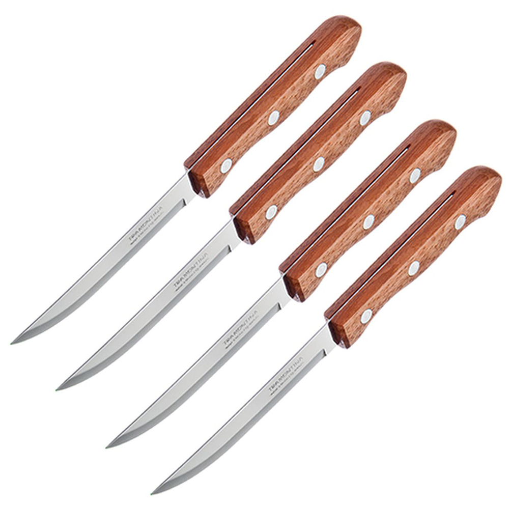 Набор из 4 кухонных ножей CLASSIC 11,5/12,5см с деревянной ручкой, в блистере