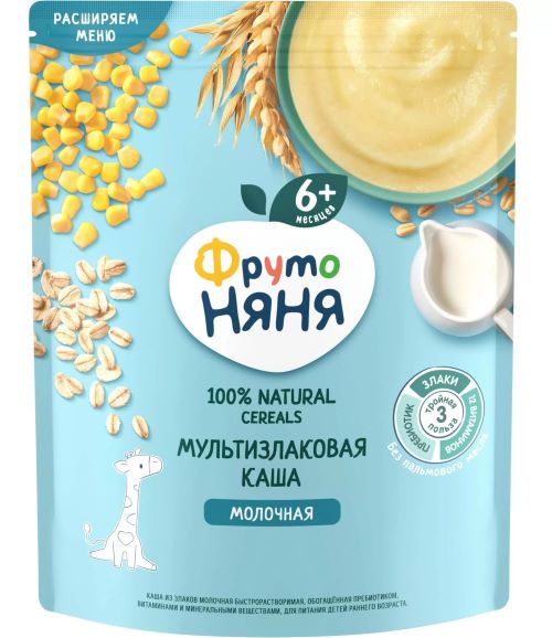 Каша молочная ФрутоНяня мультизлаковая с 6 мес 200г