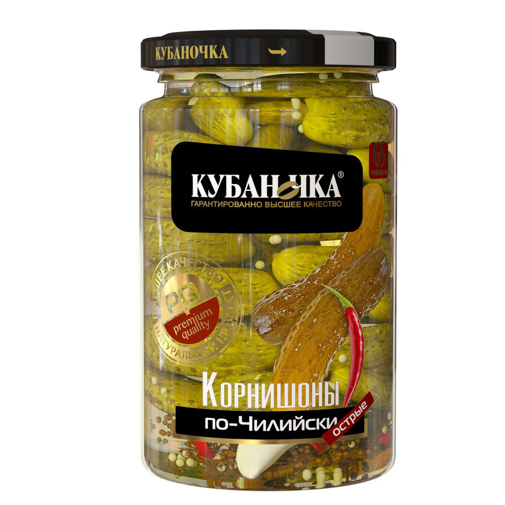 Корнишоны По Чилийски Кубаночка 500г(МОП 250г) СТб