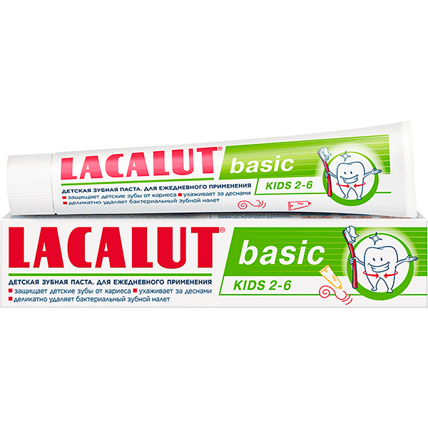 Зубная паста детская Lacalut Basic kids от 2 до 6 лет 60 г