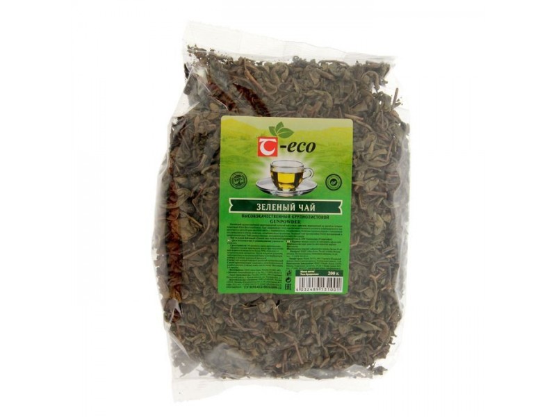 Чай зеленый крупнолистовой ганпаудер "Т Эко" 200 гр.