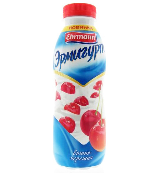 Напиток йогуртный "Эрмигурт" питьевой пастеризованный/ фруктовый Вишня Черешня/1,2% 420г БЗМЖ