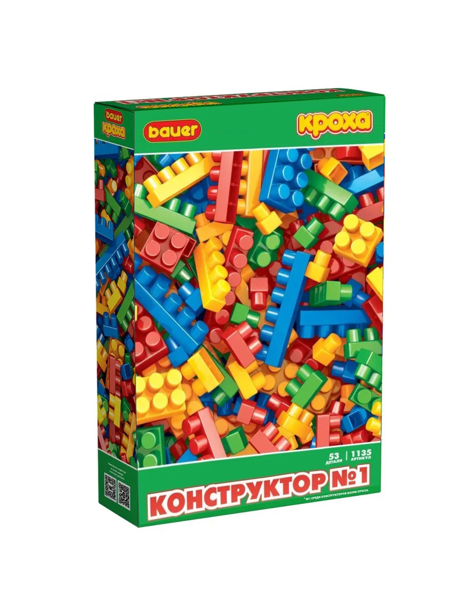 Конструктор Bauer Кроха "Конструктор №1" 53 детали