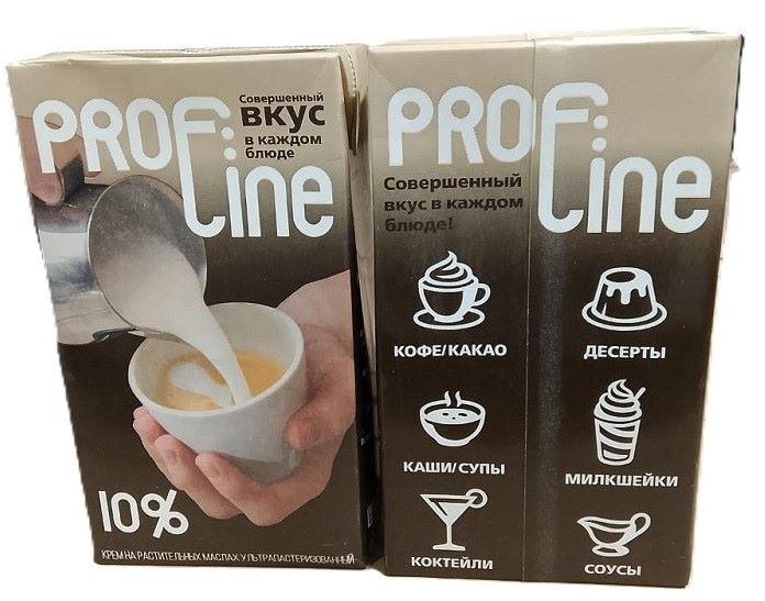 Крем на растительных маслах (раст. сливки) УТП «ProfLine» МДЖ10%, 0,973л, ЗМЖ, ООО Домодедовское мол
