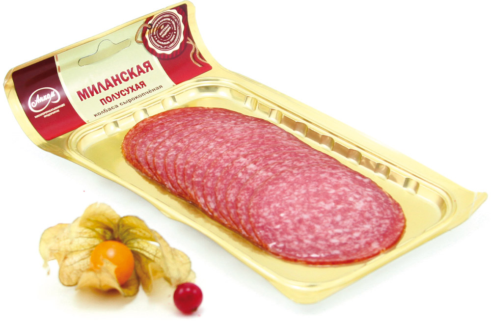 Колбаса с/к "Миланская" 200 гр слайсы