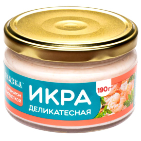 Икра деликатесная с креветкой и кальмаром 190 гр ст/б ЕВРОПРОМ ООО (производитель)