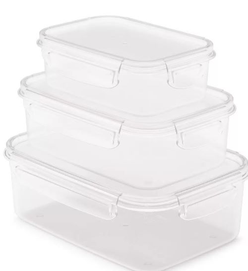 Набор герметичных контейнеров для продуктов Clip Lock 3 шт (0,65л, 0,8л, 2л)