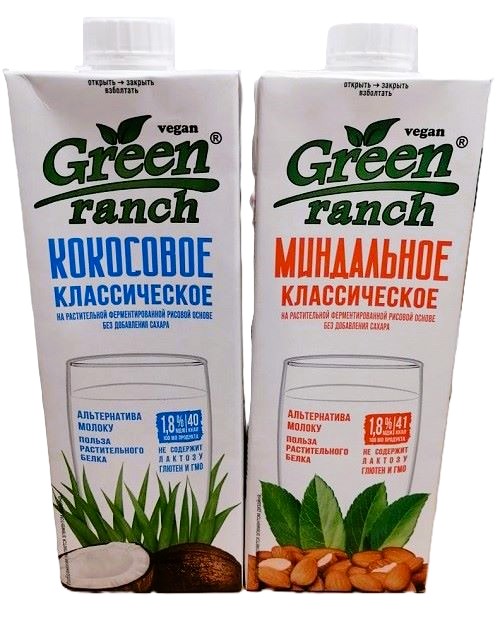 Напиток GREEN RANCH молоко на раст. основе 1л МДЖ 1,8% Интерпродукт ООО						¶