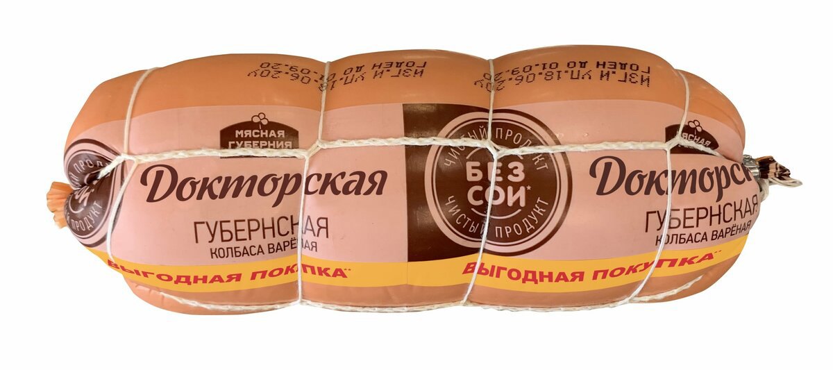 Колбаса вареная Мясная Губерния «Губернская» Черкизовская в сетке, вес