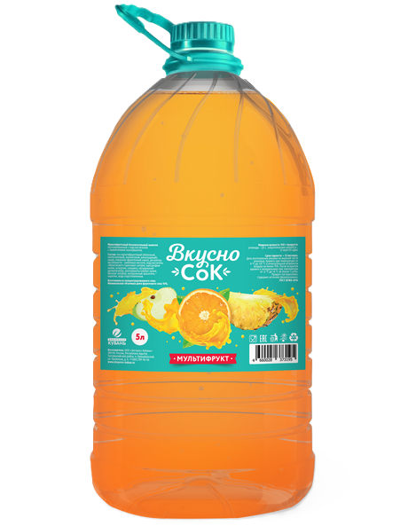Напиток ВКУСНОСОК мультифрукт, 5л, ПЭТ