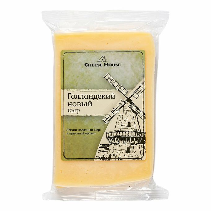Сыр полутв. «Голландский новый» ТМ «Cheese House» МДЖ 20%, 400 г, БЗМЖ ООО "РОВЕНЬКИ МАСЛОСЫРЗАВОД"
