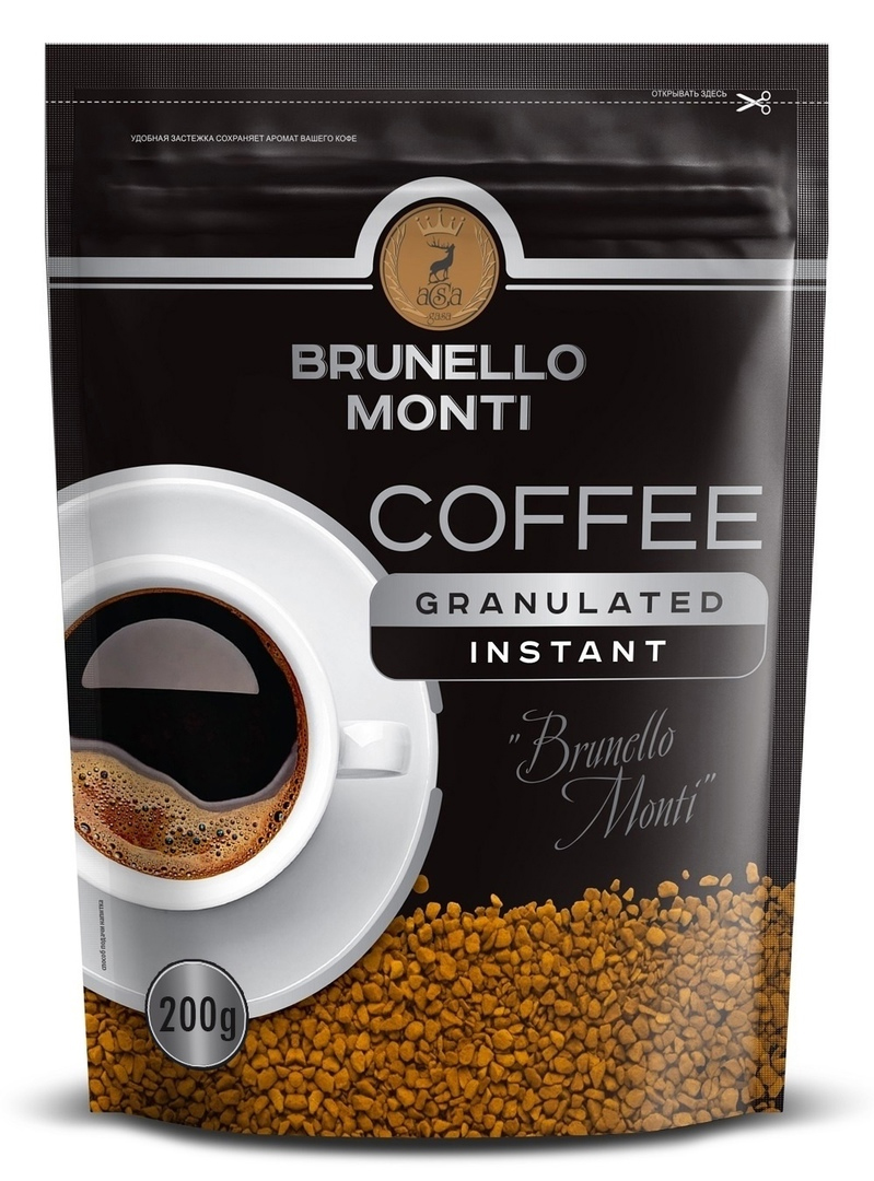 Кофе гранулированный Brunello Monti 200гр м/у ZIP ООО Фаворит