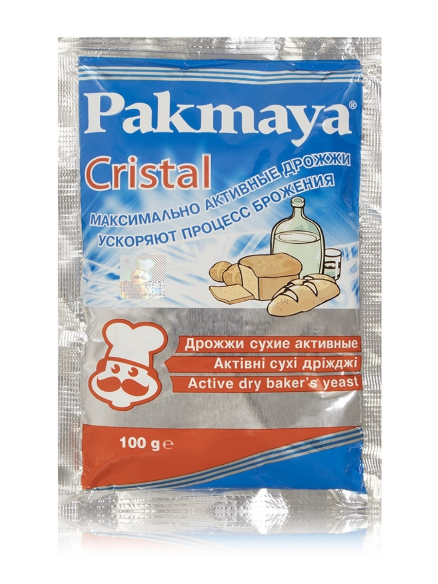 Дрожжи хлебопекарные сухие активные Pakmaya,(Кристалл, спиртовые) 100 г
