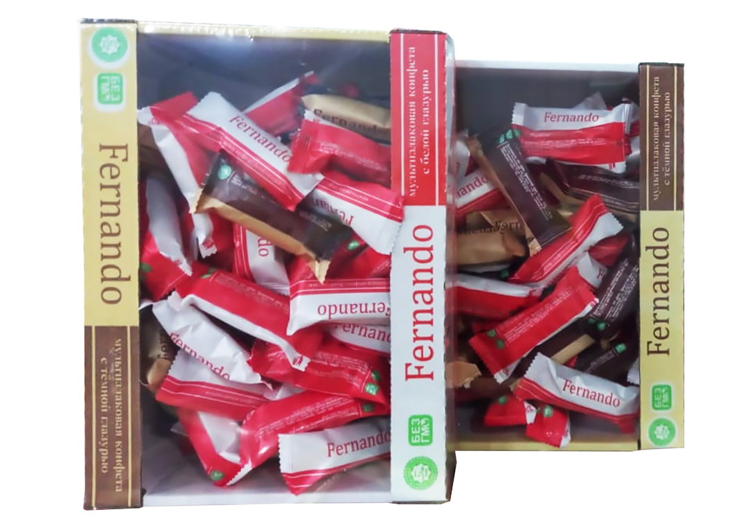 Мультизлаковые конфеты с кондитерской глазурью "Fernando" 500г, ООО "Альконд"