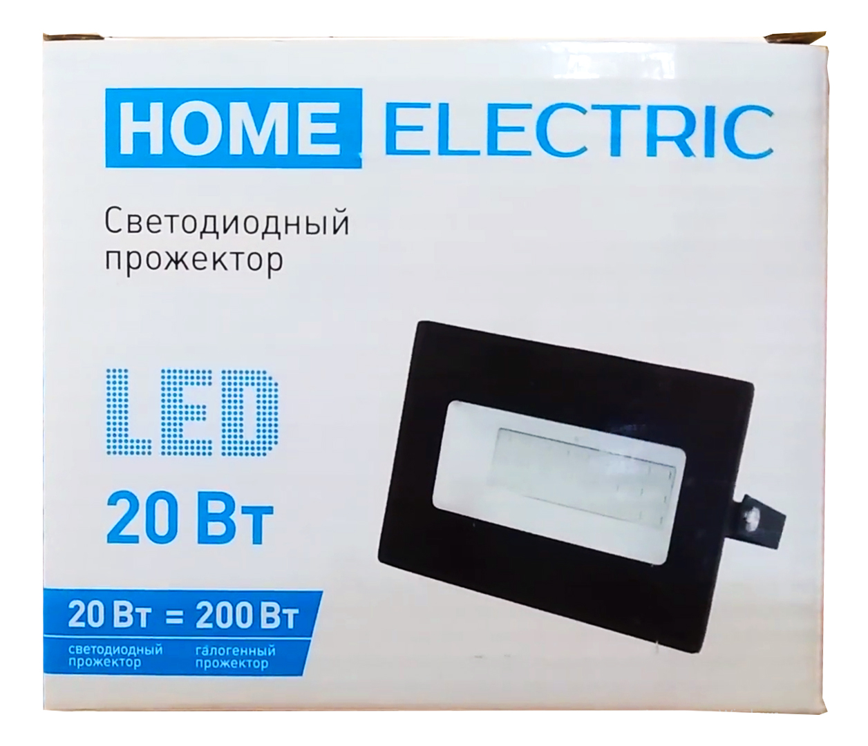 Светодиодный аккумуляторный фонарь прожектор 220В, 1 COB LED, 1 1,5 Вт, 2 режима, пластик, коробка