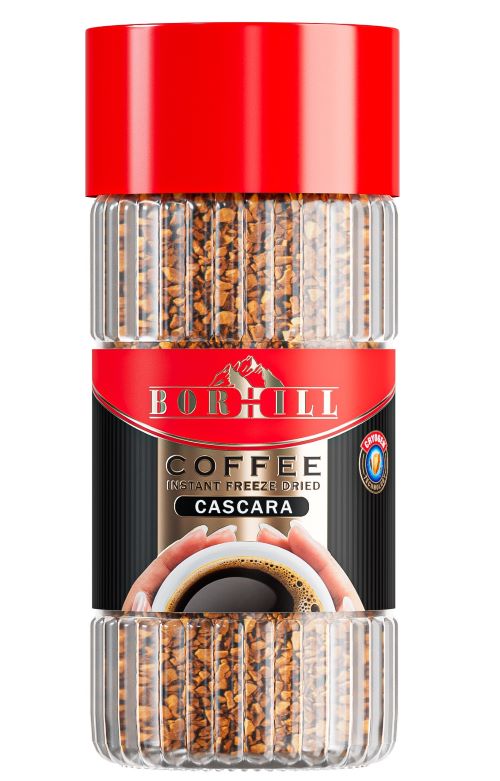 Кофе сублимированный BORHILL с каскарой ст/б 250гр, Вокруг Света
