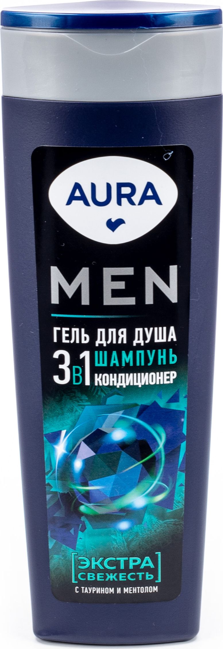 Гель для душа 3в1 AURA Men (гель для душа, шампунь и кондиционер 380 мл)