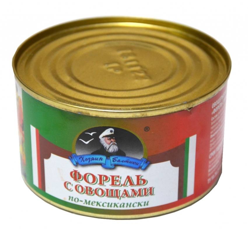 Лосось с овощами по мексикански 240г ж/б, ТУ Балтийская КК Пищевик ООО (производитель)