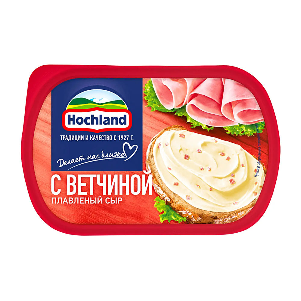 Сыр плавленый Hochland с ветчиной оригинальный 380 гр.БЗМЖ