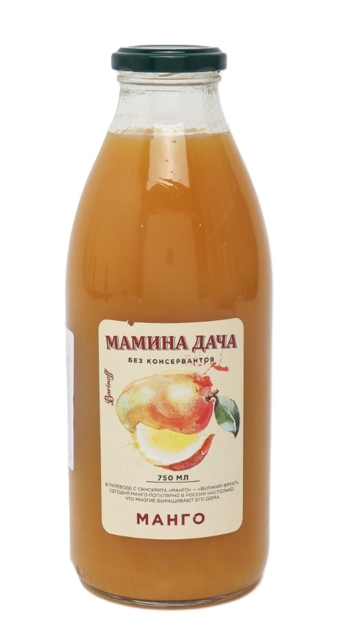 Нектар МАМИНА ДАЧА Манго с мякотью, 0.75л