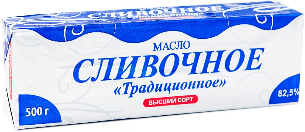 Масло сливочное "Традиционное" мдж 82,5% 500 гр ИП Мамедов П.Н.