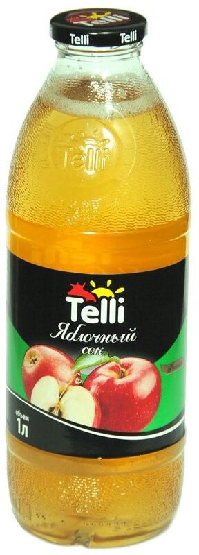 Сок яблочный восстановленный "Telli Premium", 1л ст/б ООО "Телли Консерв"