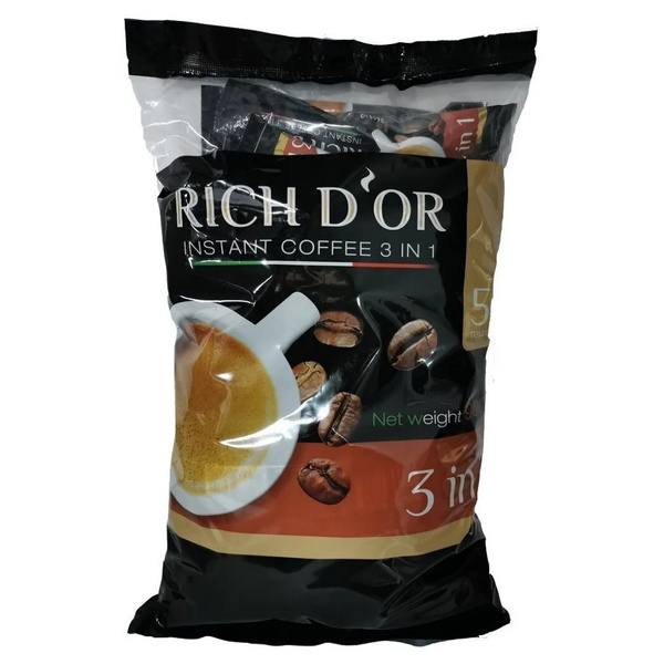 Напиток кофейный растворимый "Кофе 3 в1" RICH D OR 18*50пак 900гр, Фаворит ООО