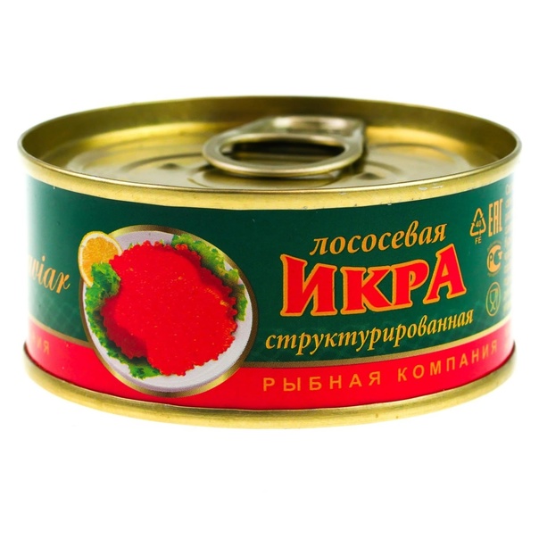 Икра лососевая структурированная 120гр Полезные пр ты Южный регион
