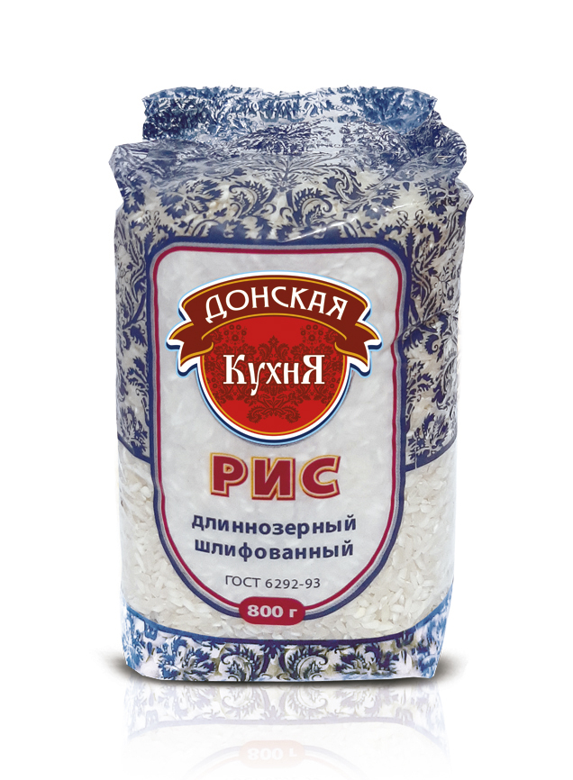 Рис длиннозерный Донская кухня 1 сорт ГОСТ 800 г