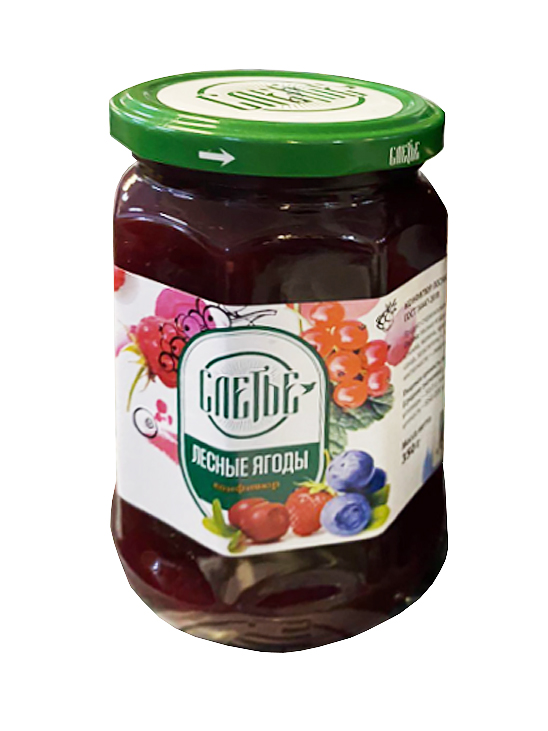 Конфитюр фруктовый (лесные ягоды, вишневый) ст/б 350гр "ПТК"Тульский продукт" ООО