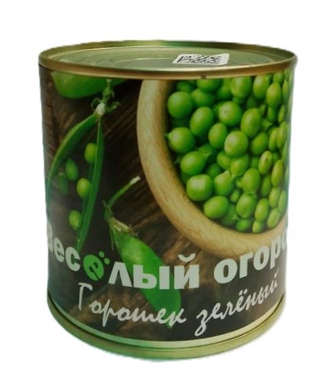 Горошек зеленый "Весёлый огород" ГОСТ 1 й сорт 420 мл ж/б