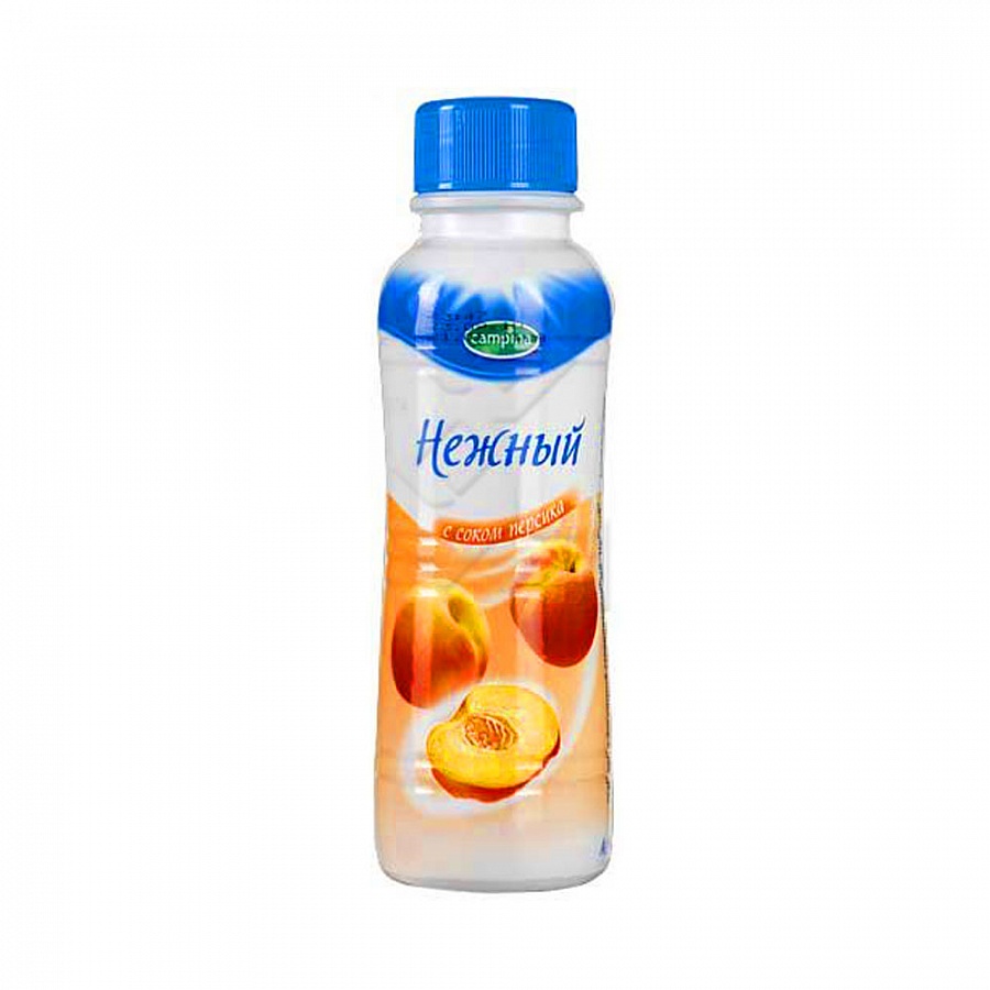 Напиток йогуртный Нежный 0,1% с соком Персика 470г БЗМЖ