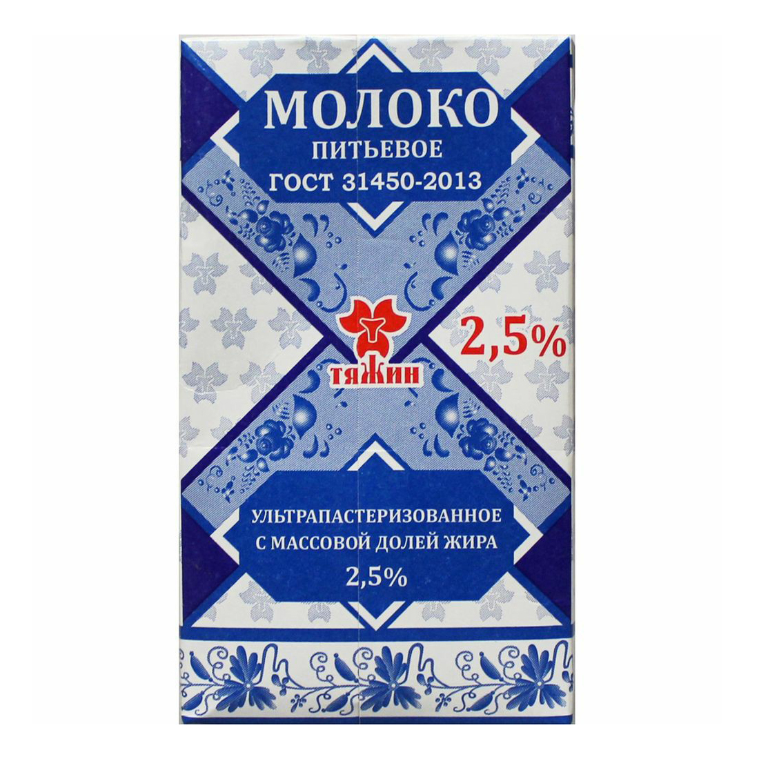 Молоко питьевое УТП «ТЯЖИН» МДЖ 2,5%, с крышк. 1л, БЗМЖ Кузбассконсервмолоко ООО (производитель)