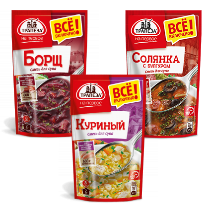 Смесь для супа "Трапеза на первое" 79 130 гр. ООО Новосибирский пищевой комбинад