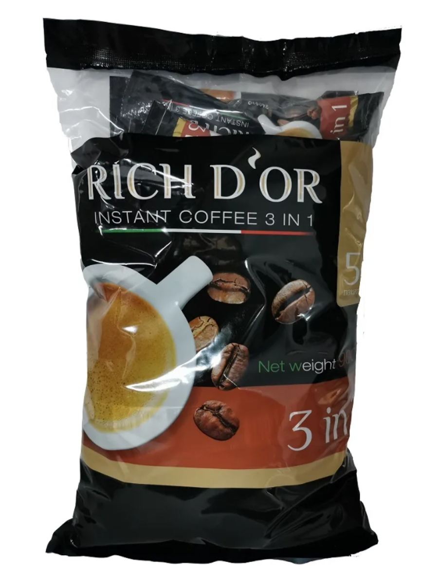 Кофе 3 в 1 Rich D'OR 18г*50шт (900г), Фаворит