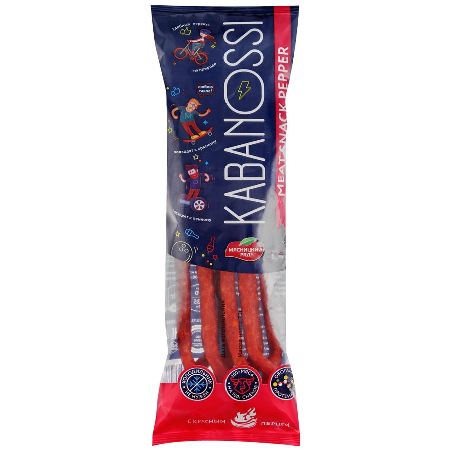 Колбаски Кабаносси Meat Snack Pepper 60г