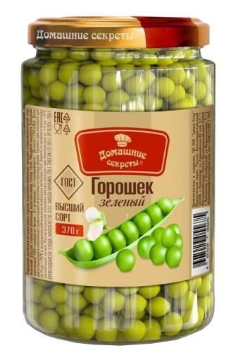 Горошек зеленый Домашние секреты ВС ГОСТ 370г(МОП 235г) СТб