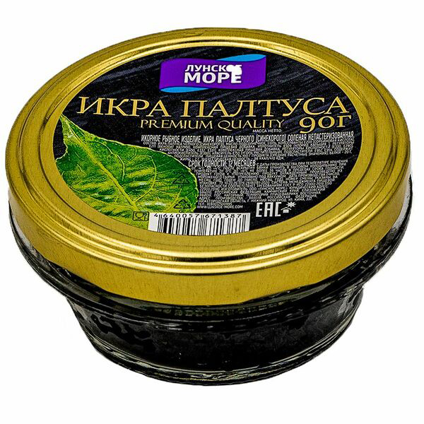 ИКР Икра палтуса структурированная 80г ст/б  Лунское море, шт