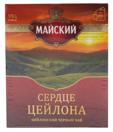Чай черный Майский Сердце Цейлона 100пак.