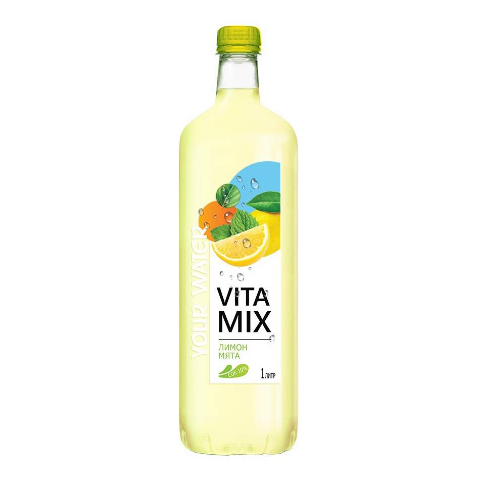 Напиток б/а негаз. VITAMIX лимон мята, 1л, Дарида