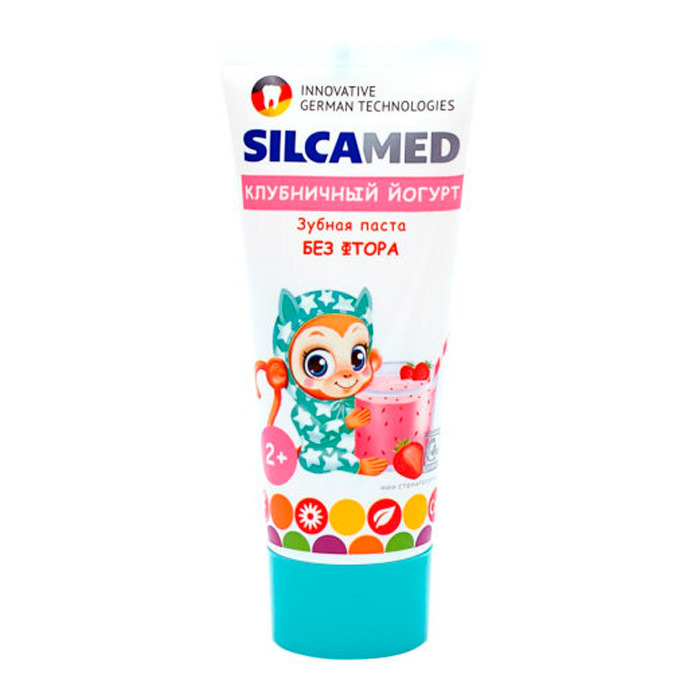 Зубная паста детская SILCAMED Клубничный йогурт 65г                                     