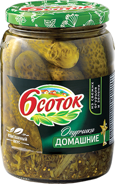 Огурчики марин. по домашнему ШЕСТЬ СОТОК 720мл