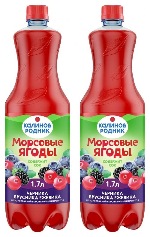 Напиток негаз. Калинов Родник Морсовые ягоды Черника Брусника Ежевика, 1.7л.