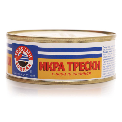Деликатесная икра минтая/трески СЫТЫЙ БОЦМАН 240г пл/б 