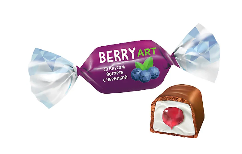 Конфеты BerryArt йогурт черника 500гр КДВ Групп ООО