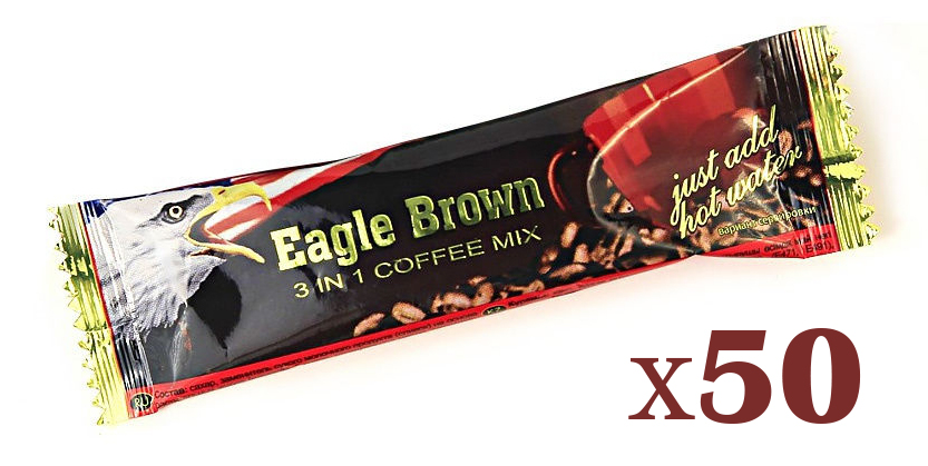 Кофе 3в1 Eagle Brown(Ирл Браун)/18г.50шт (упаковка) ООО Стиктрейд