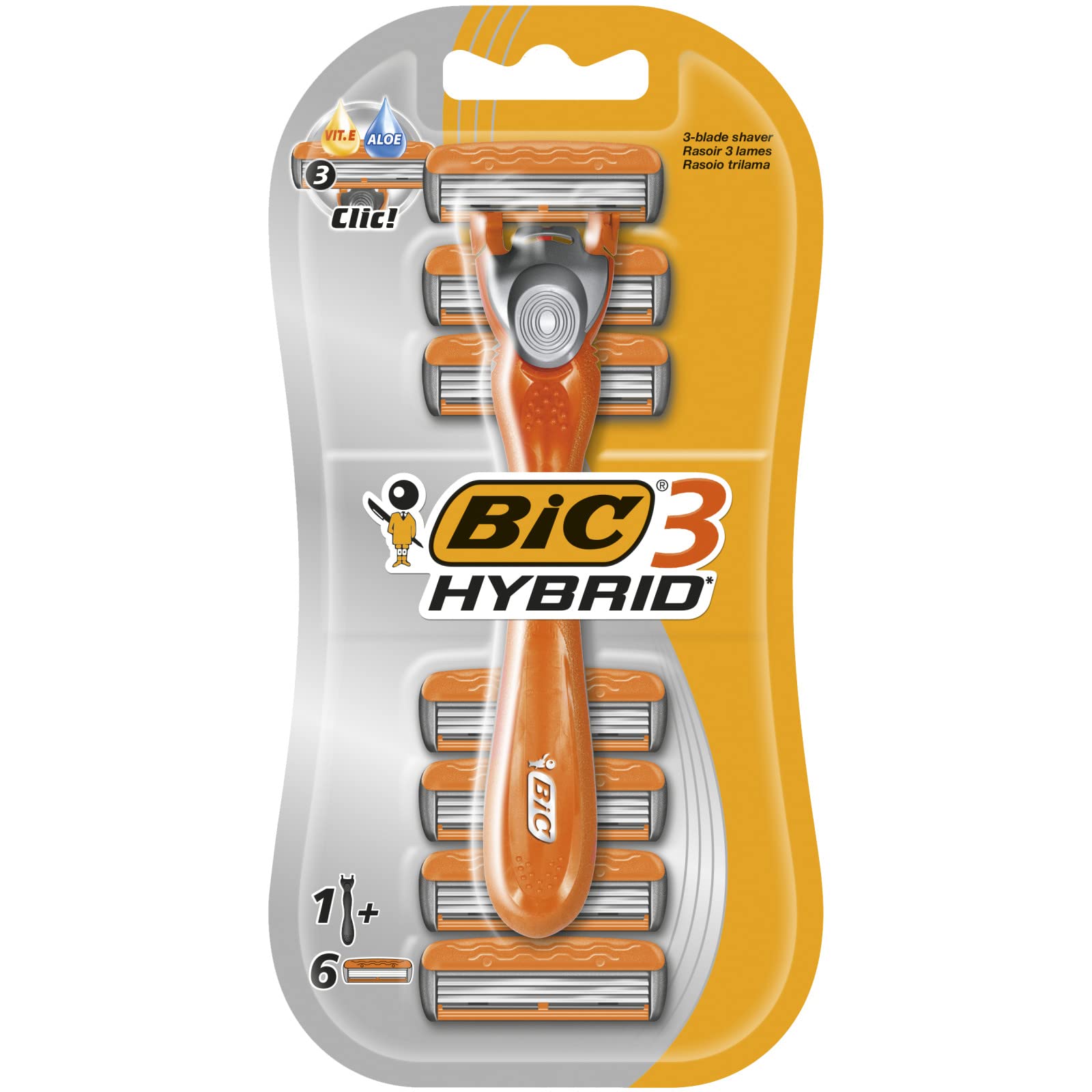 БРИТВА мужская BIC 3 HYBRID (1 6 сменных кассет)