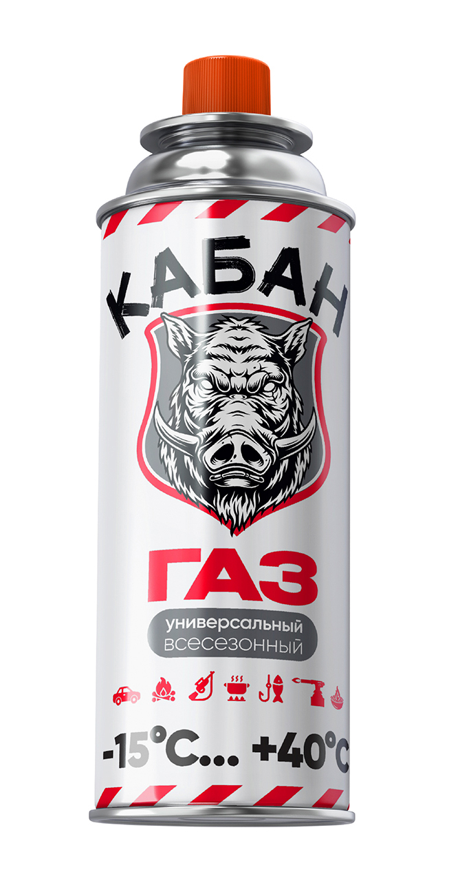 Газ универсальный всесезонный в баллоне Кабан 220г/520 см.куб